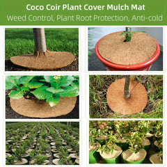 5pcs Coconut Shell Fiber Mulch Mat Anti-grass Flowerpot Mat