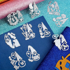 10pcs Christmas Gnome Metal Cutting Dies for Card Making DIY Scrapbooking Decor