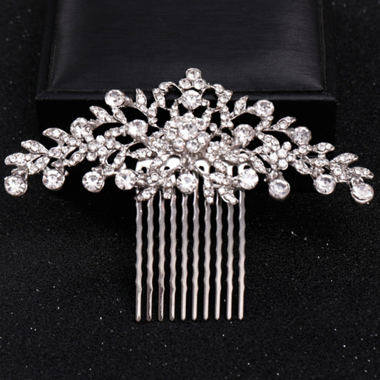 Crystal Leaf Hairpin Comb Clip Bridal Hair Accessories