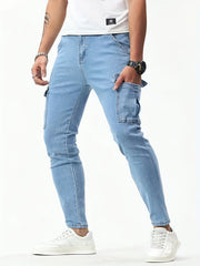 Men's Slim Fit Distressed Stretch Denim Jeans