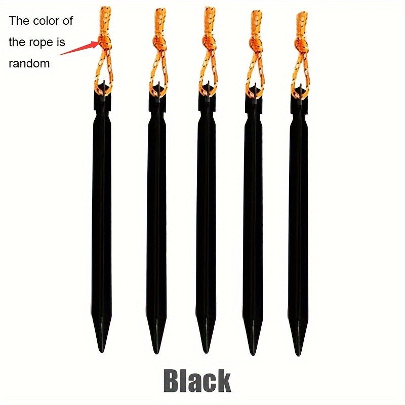5pcs18cm Canopy Stake Heavy Duty Tent Pegs Reflective Cord V shaped Tent Pegs