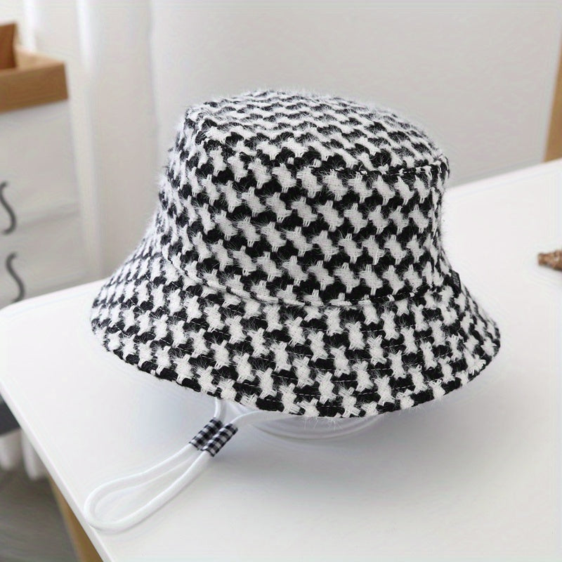 Warm Leopard Print Children's Fisherman Hat for Outdoor Travel