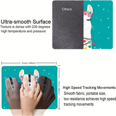Alpaca Mouse Pad Girly Animal Waterproof Non Slip Rubber Base