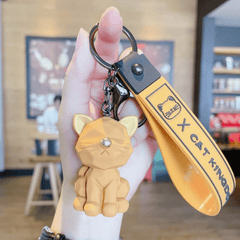 Resin Cat Keychain Cartoon Animal Bag Key Chain