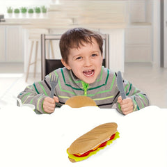 6pcs Hamburger Assembly Set Toy Kitchen Play House Simulation