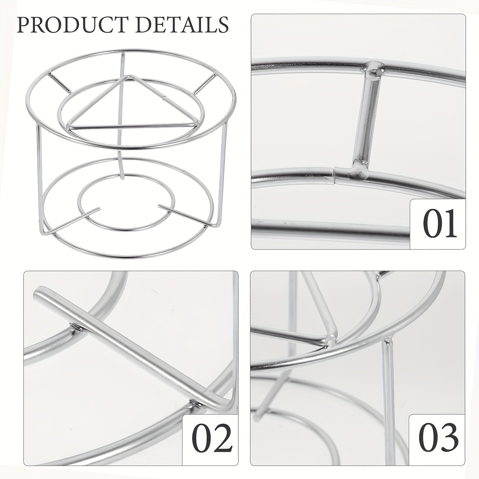Stainless Steel Tripod Stove Rack Portable Multifunctional Stand