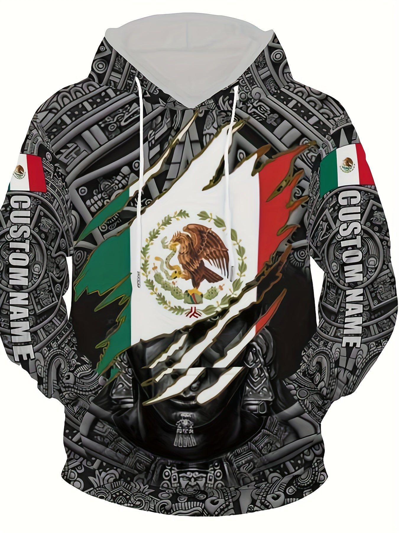 Mexico Style Graphic Pattern Men's Long Sleeve Hoodie