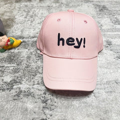 Casual Baseball Cap With Hey Embroidery Sun Protection