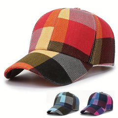 Block Baseball Cap Vintage Couple Casual Sun Hat Adjustable Unisex Sports Hats