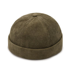 Corduroy Solid Mens Beanie Hat