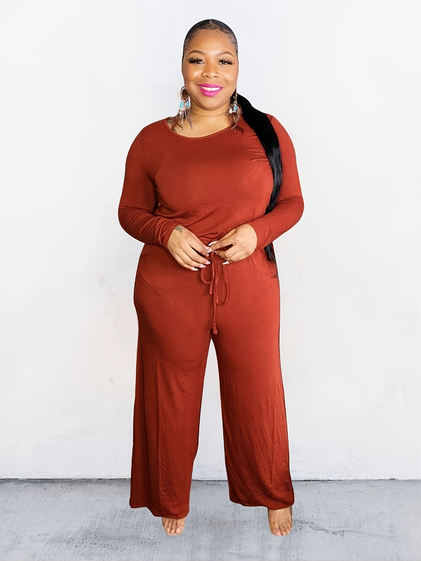 Casual Jumpsuit with Drawstring Waist