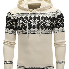 Men's Casual Hooded Slim Fit Pullover Sweater