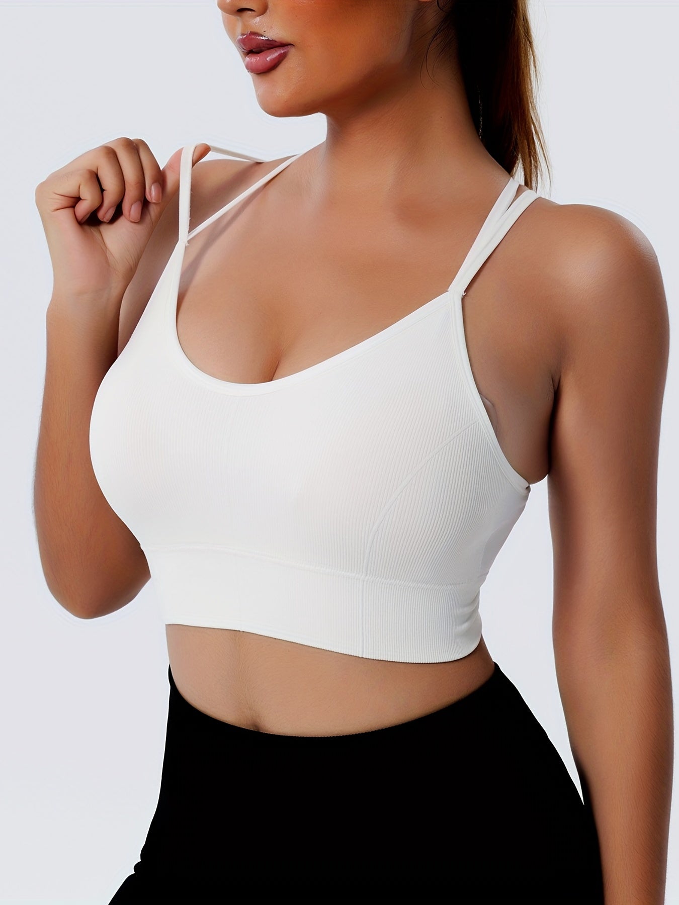 Back Cross Wireless Sport Bra Comfy & Breathable Women's Lingerie