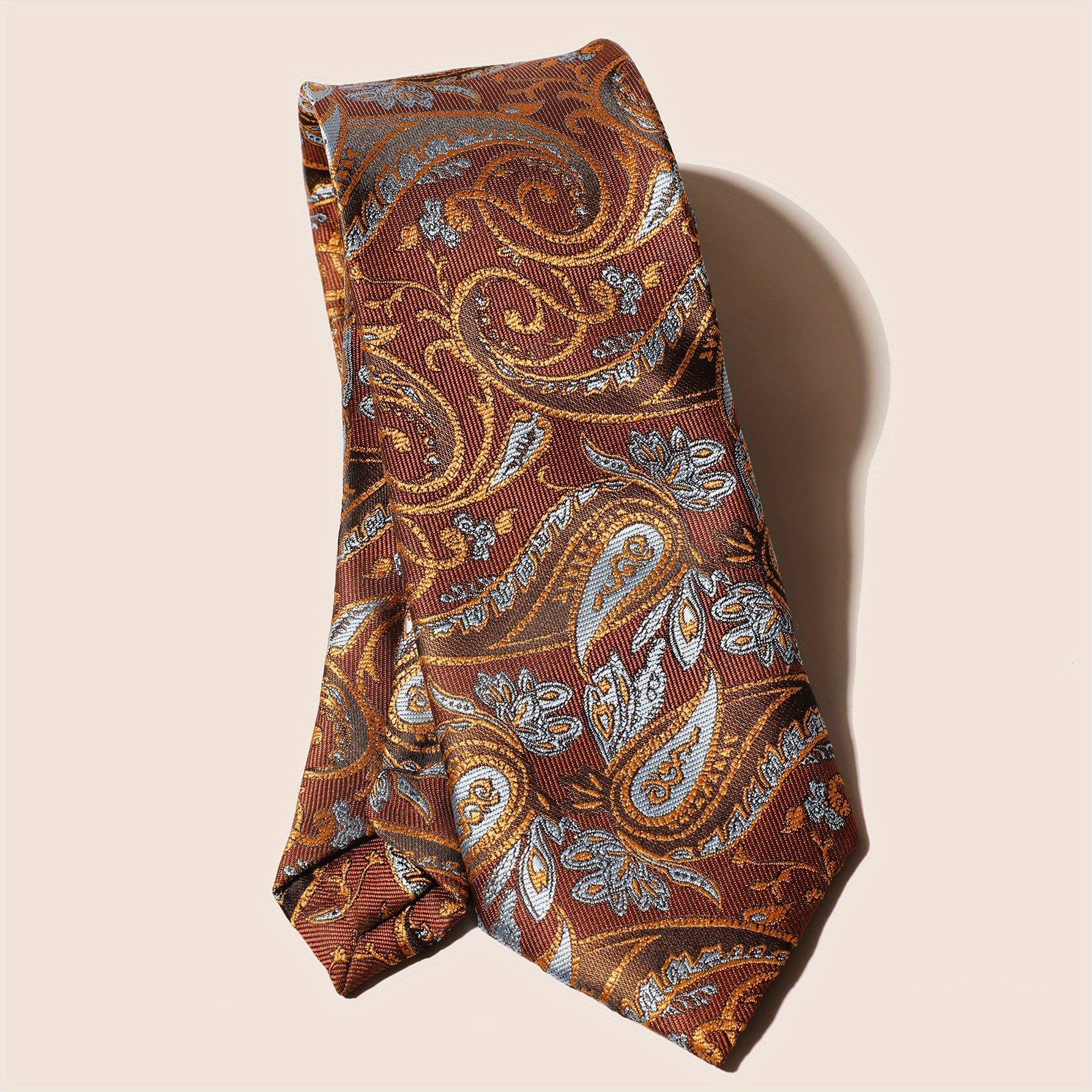 Men's Embroidery Cashew Flower Ethnic Style Tie