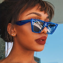 Square Cat Eye Sunglasses Gradient Anti Glare UV400