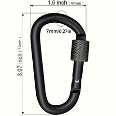 10pcs Aluminum D Ring Buckle for Camping Hiking Fishing