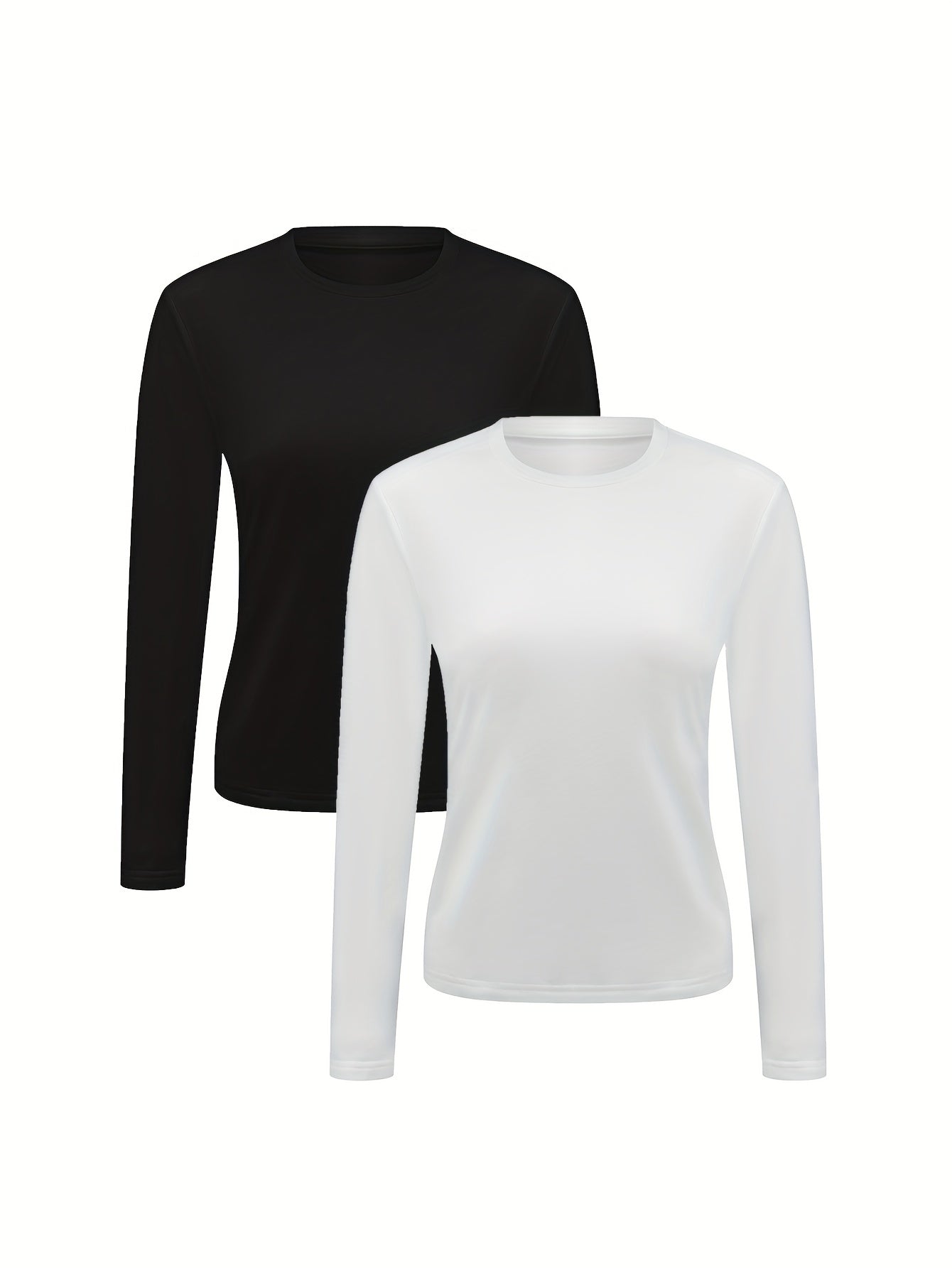 2pcs Warm Long Sleeve Pullover Yoga Top Women's Activewear