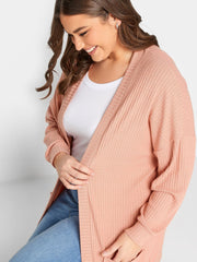 Long Sleeve Open Front Cardigan With Pockets