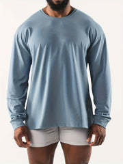 Men's Basic Long Sleeve T shirt Spring Autumn Loose Fit