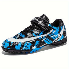 Boy's Turf Football Boots Hook & Loop Fastener TF Soccer Cleats