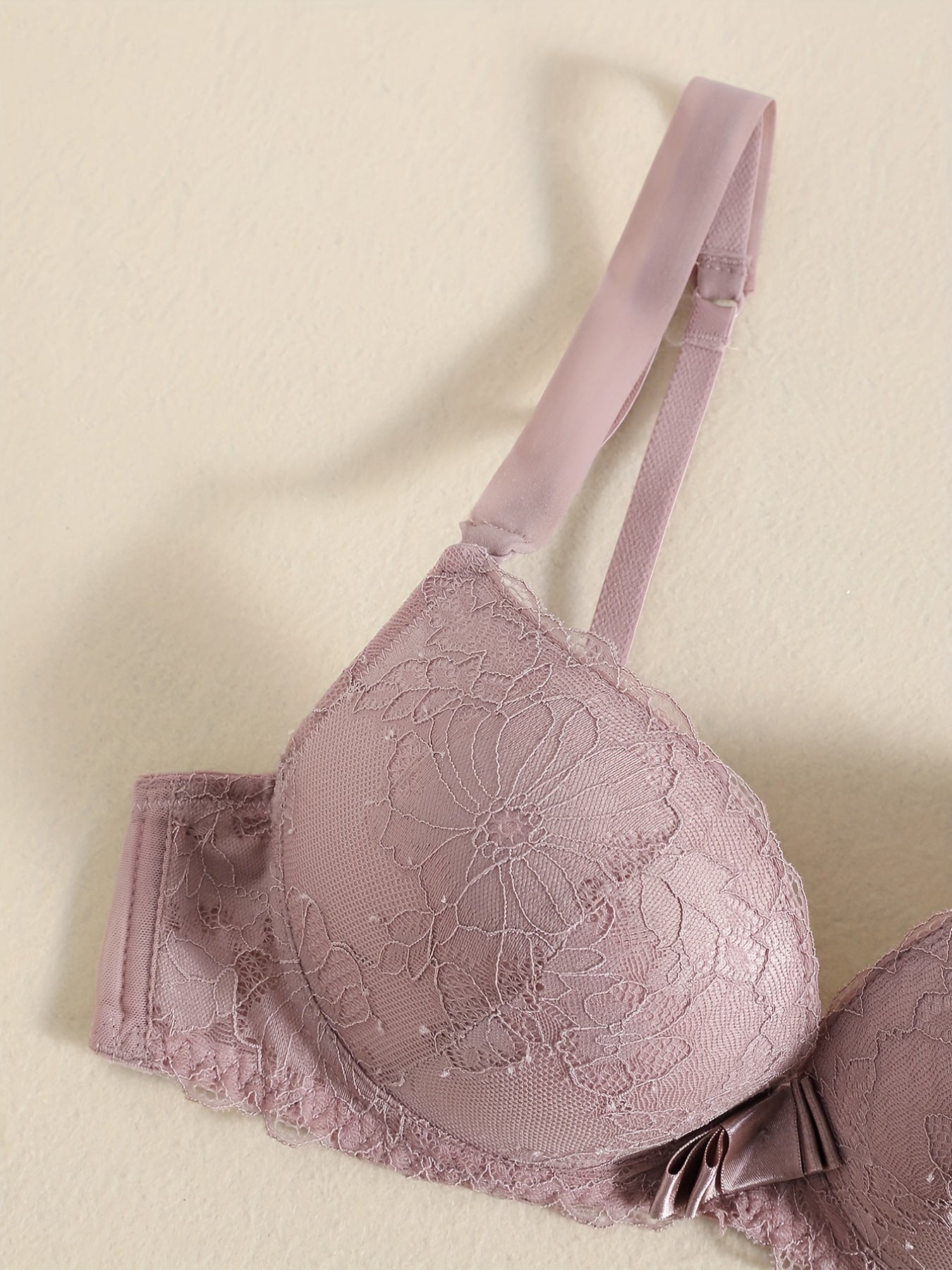 Floral Lace Push Up Bra & Bikini Panties Set