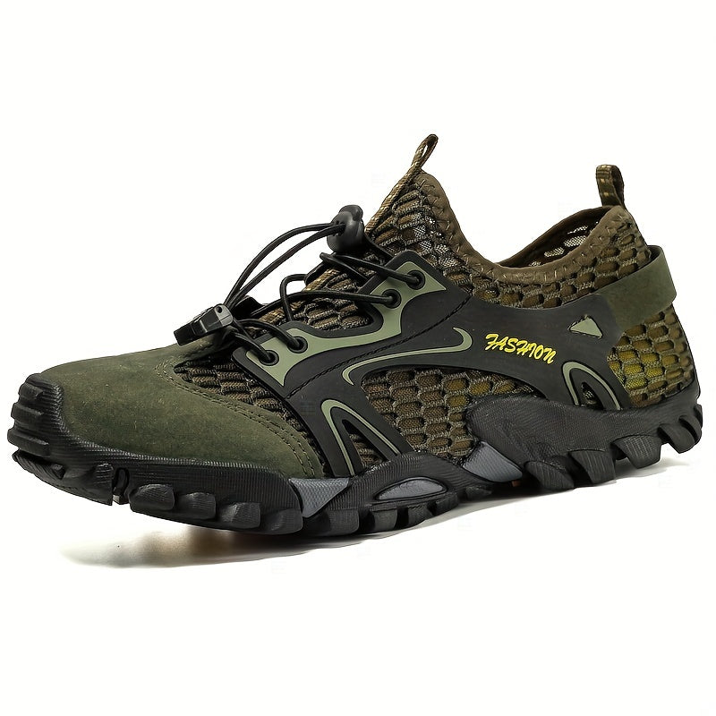 Men's Mesh Drawstring Sneakers Lightweight Non Slip Shoes for Hiking