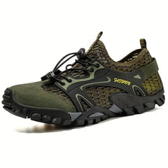 Men's Mesh Drawstring Sneakers Lightweight Non Slip Shoes for Hiking