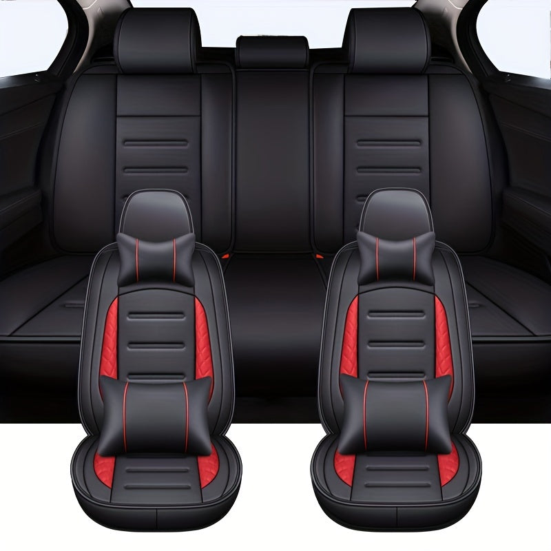 5 Seat Car Seat Cover YNOOH PU Leather Auto Cushion Protector