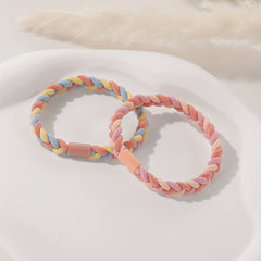 5pcs Sweet Block Hair Ties Hair Bands For Girls