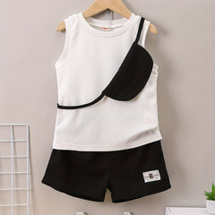 Boys Tank Top & Shorts & Crossbody Bag Summer Set