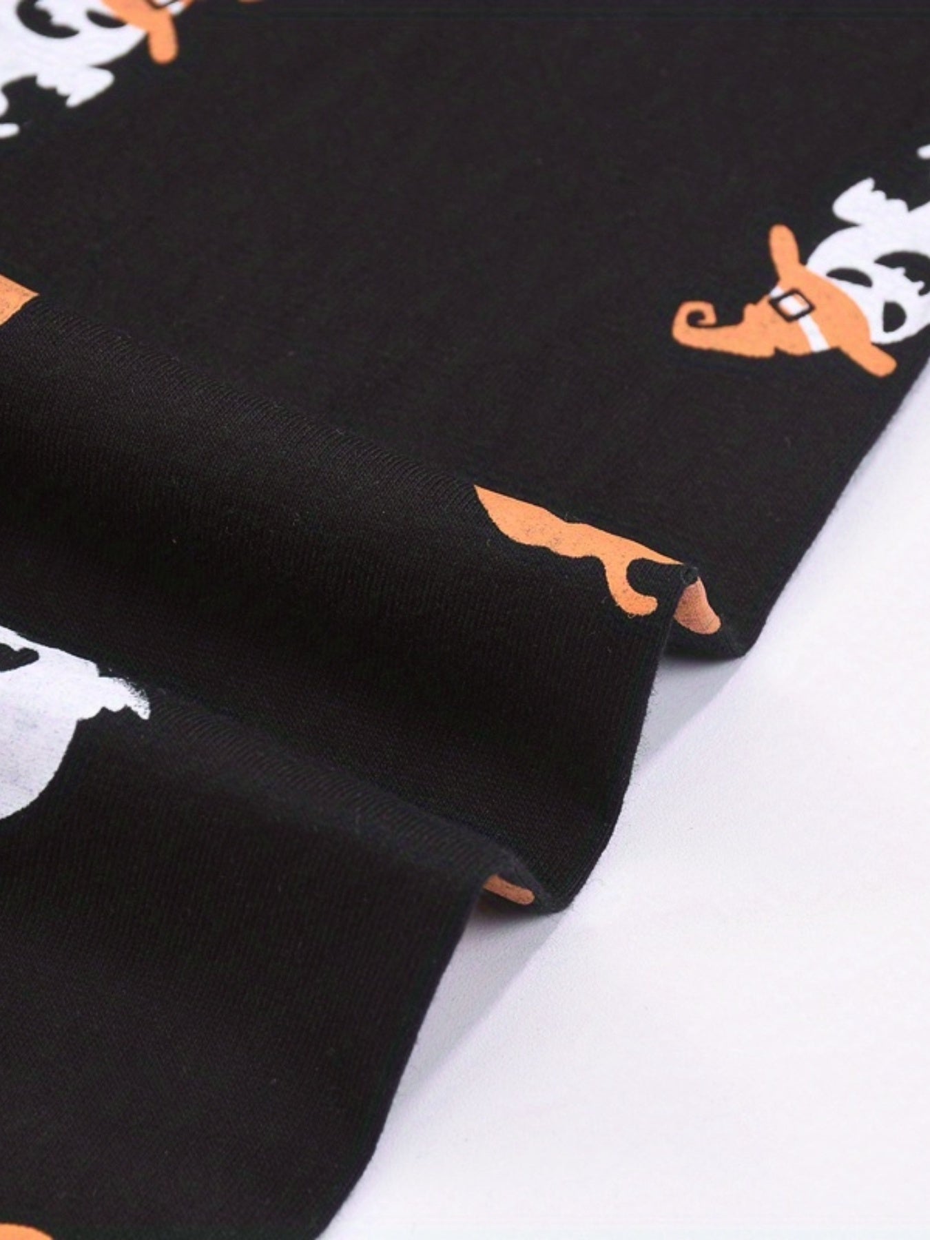 Halloween Pumpkin And Ghost Print Boys Casual Long Pants