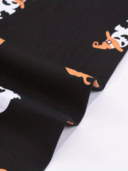 Halloween Pumpkin And Ghost Print Boys Casual Long Pants