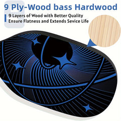 Wooden Pickleball Paddle Set with 4 Rackets, 4 Balls, Towels & Bag