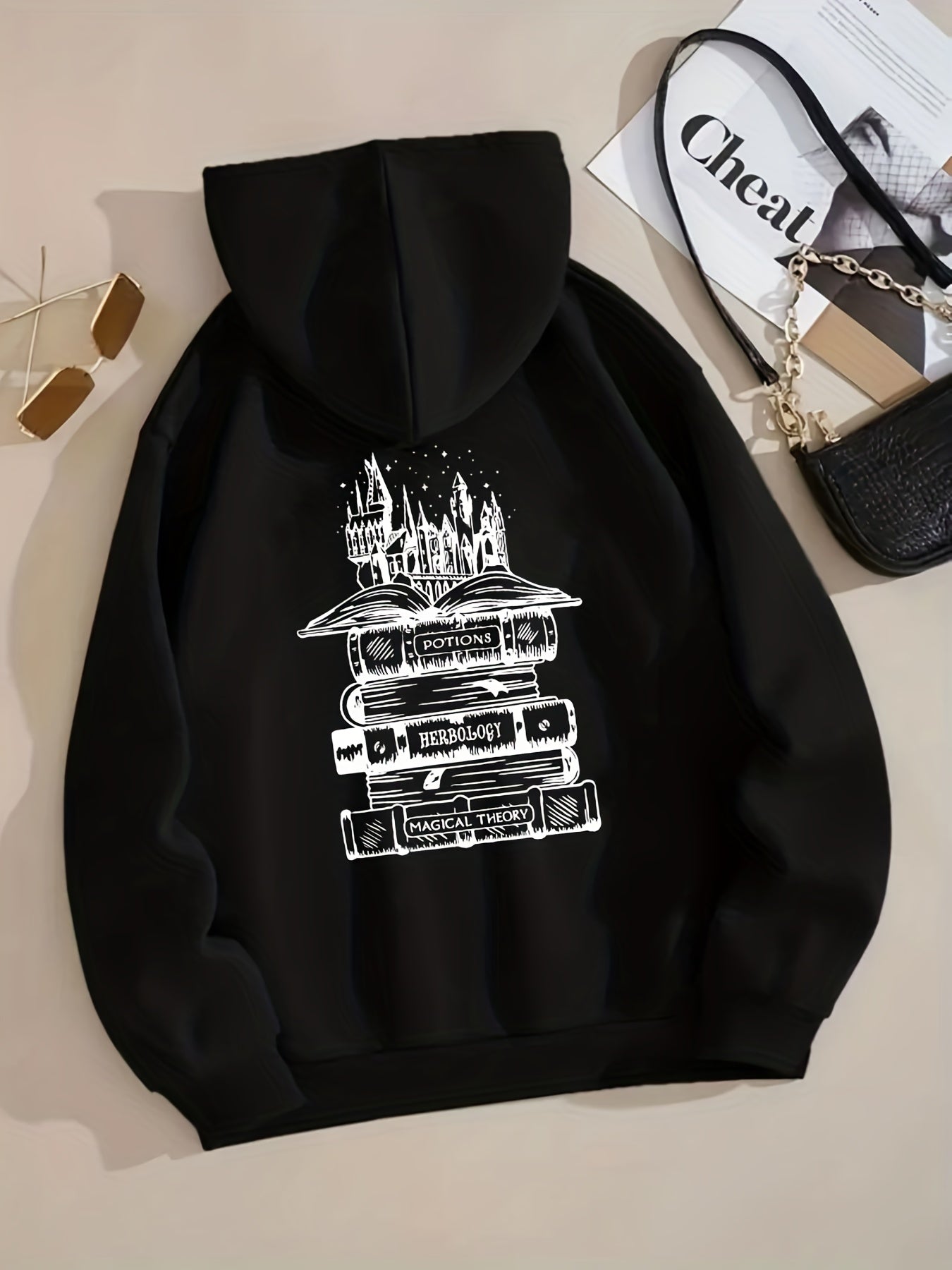 Print Zip Up Pocket Hoodie Casual Long Sleeve Hoodie