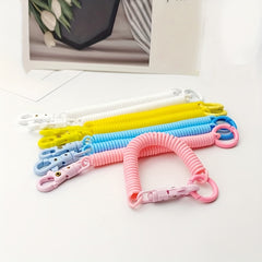Kids Spring Keychain Retractable Safety Rope Decorative Accessory