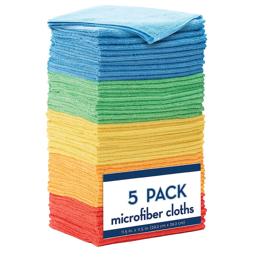 10pcs Microfiber Scouring Pad Square Dish Cloths for Kitchen Stove Antibacterial