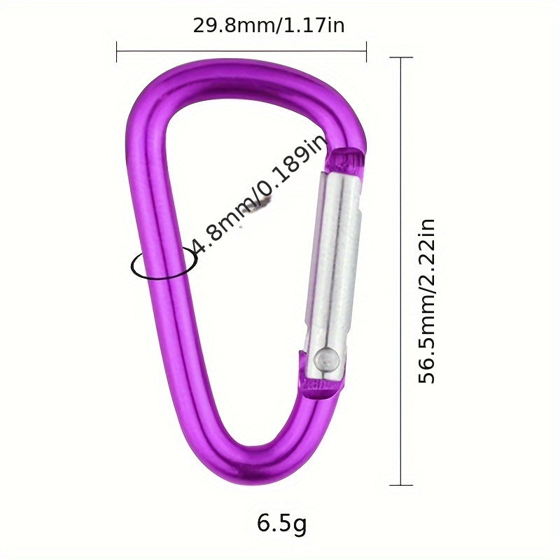 2pcs D Spring Hook Buckle for Camping Hiking