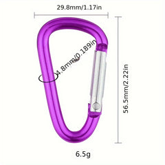 2pcs D Spring Hook Buckle for Camping Hiking
