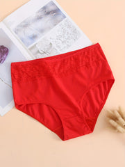 6 Pcs Lace Briefs High Waist Intimates Panties Women's Lingerie