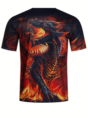 Men's 3D Dragon Graphic T shirt for Summer Outdoors