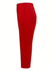 Wide Leg Trousers Elastic High Rise Stretch Pants