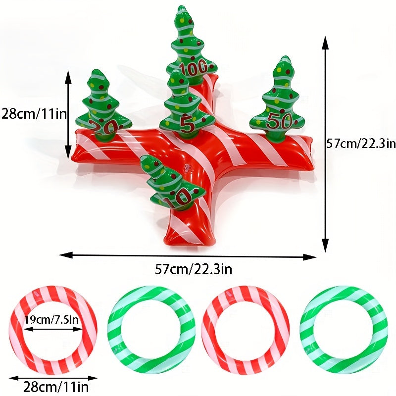 Inflatable Christmas Cane Ring Toy
