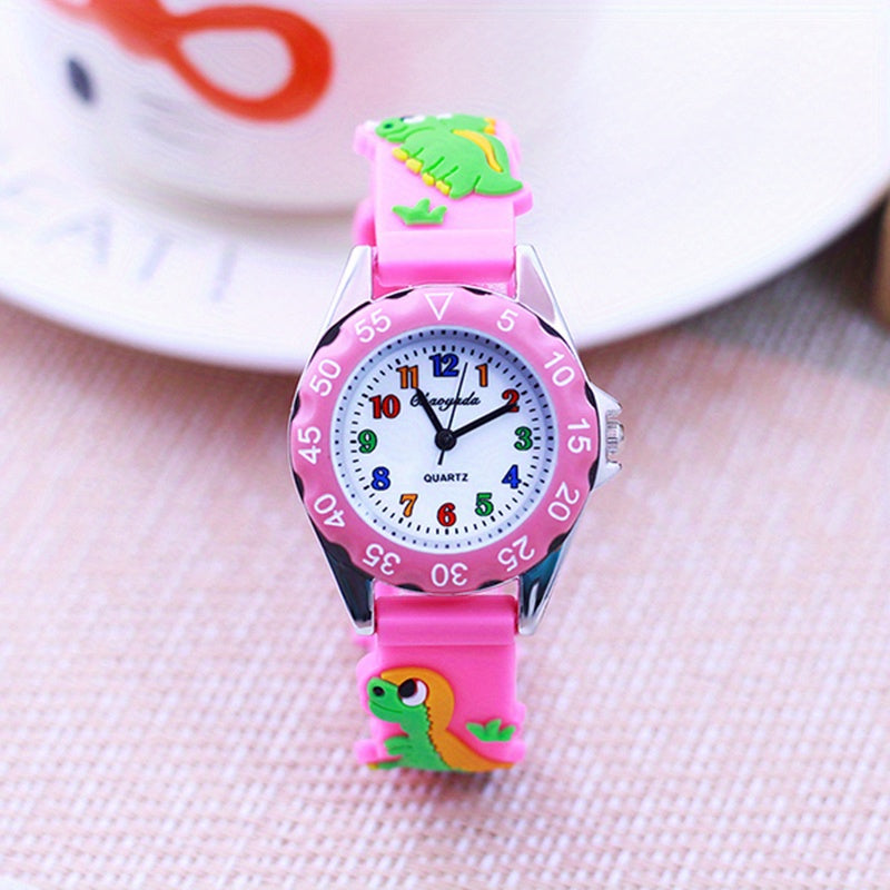 Kids Dino Silicone Watch Boys Girls Cartoon