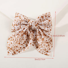 Floral Hair Bows For Girls Hair Clip Barrettes Women Teens