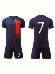 Boys Sports Football Training Outfit Quick dry T-shirt & Shorts Summer Set