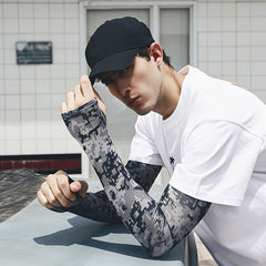 Camouflage Ice Silk Sleeves for Men & Women - Stay Cool & Protected in Summer