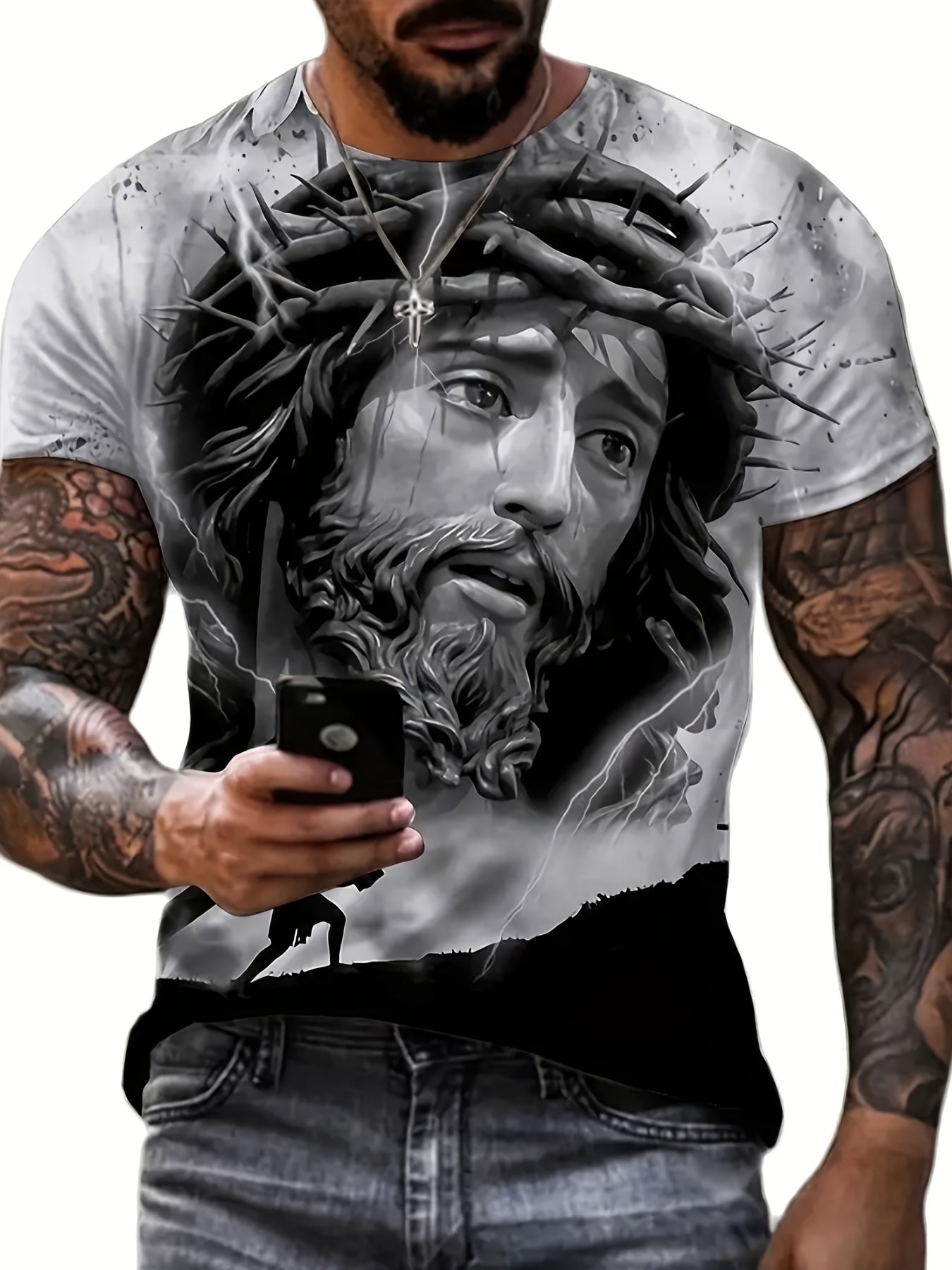 Men's Summer Graphic Tee - Comfy & Stretchy