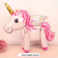 3D Rainbow Pony Aluminum Film Balloon Birthday Party Decoration Cartoon Unicorn
