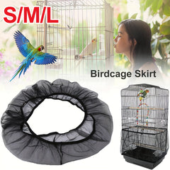 Shell Skirt Mesh Cover Pet Bird Cage Net Cover Stretchy Skirt Birdcage