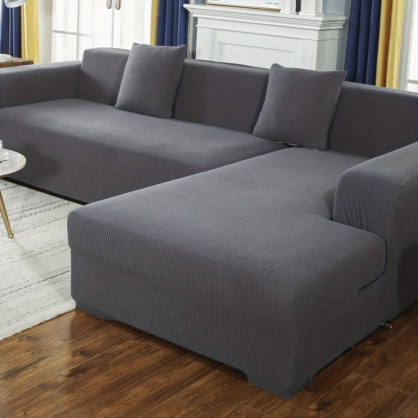 Polar Fleece Sofa Slipcover Non-Slip Couch Cover Furniture Protector